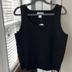 Black sleeveless top